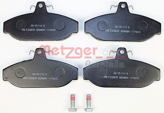 METZGER 1170315 Bremsbelagsatz, Scheibenbremse